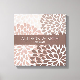 Chrysanthemum (Nutmeg) Canvas Bröllop Gift