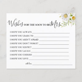 Chrysanthemum Önskemål för Soon som mrs Card Flygblad