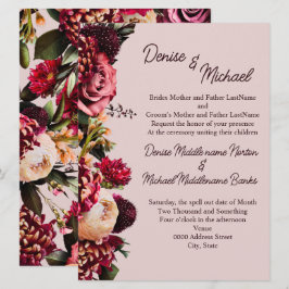 Chrysanthemum på Mauve Chalk Inbjudningar