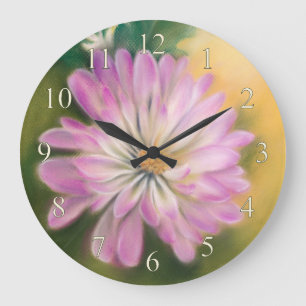 Chrysanthemum Rosa och Cream Pastel Blommigt Stor Klocka