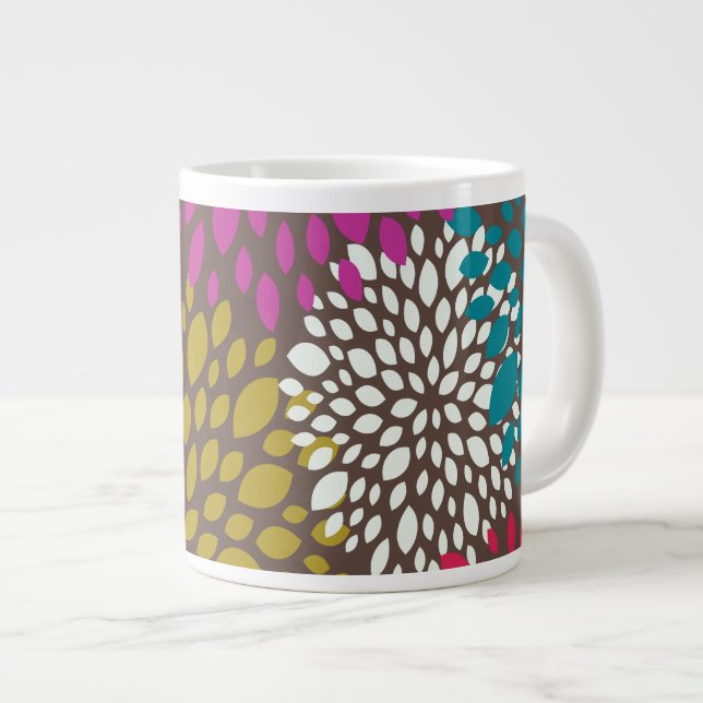 Chrysanthemum Stänk Jumbo Mugg (Framsida höger)