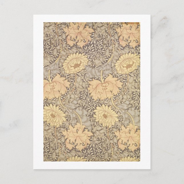 "Chrysanthemum" tapet design, 1876 Vykort (Framsida)