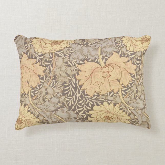 "Chrysanthemum" tapetdesign, 1876 Prydnadskudde (Framsidan)