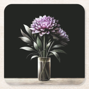 Chrysanthemum Underlägg Papper Kvadrat