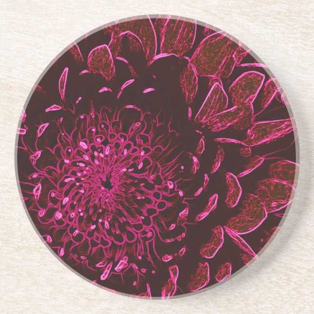 Chrysanthemum Underlägg Sandsten (Framsidan)