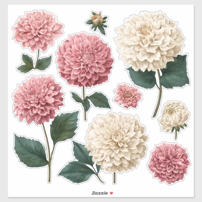 Chrysanthemum Vinyl Cut Stickers Klistermärken (Ark)