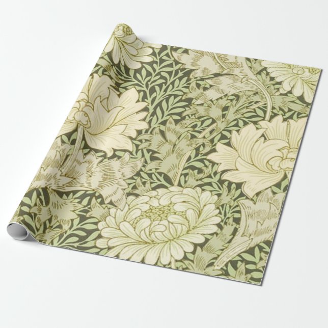 Chrysanthemum William Morris Presentpapper (Utrullad)