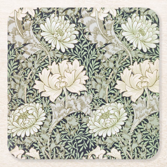 Chrysanthemum, William Morris Underlägg Papper Kvadrat (Framsidan)