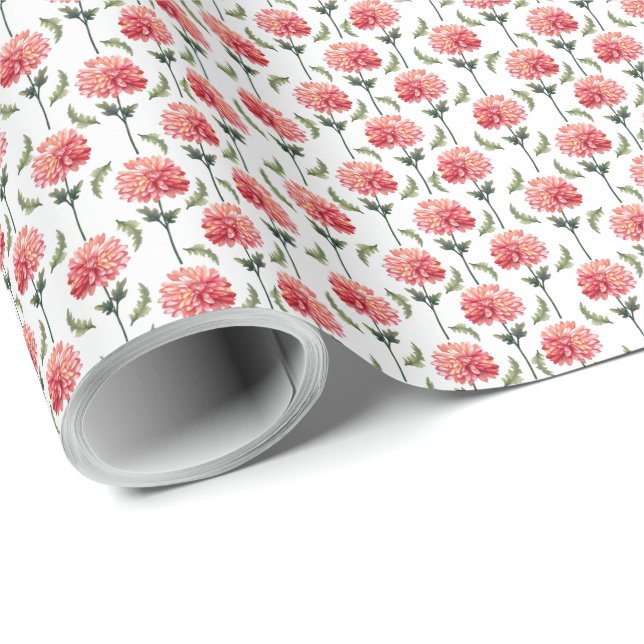 Chrysanthemum Wrapping Papper Presentpapper (Rullad Hörn)