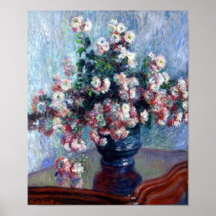 Chrysanthemums av Claude Monet Poster