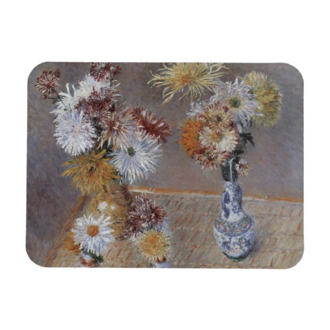 Chrysanthemums av Gustave Caillebotte Magnet (Horisontell)