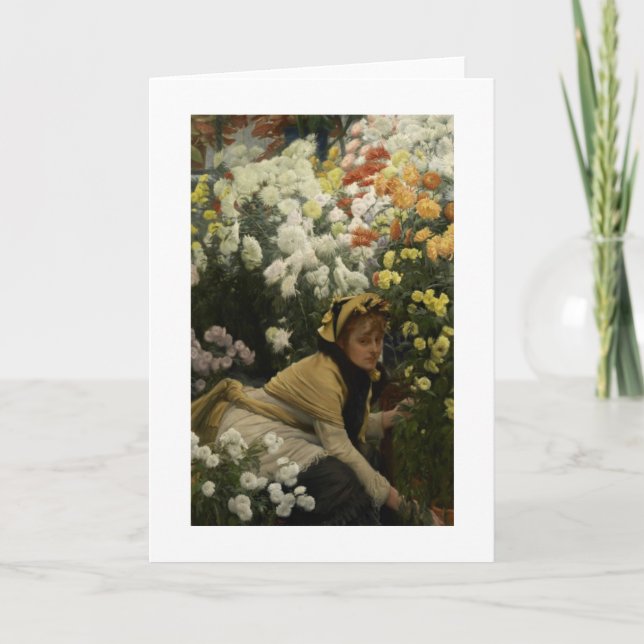 Chrysanthemums (blommasäljare) kort (Framsida)