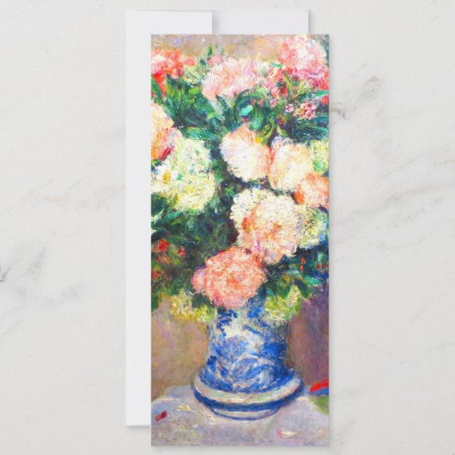 Chrysanthemums Bouquet och ett japanskt Fläkt-kort (Framsida)