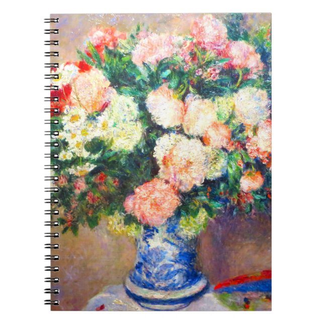 Chrysanthemums Bouquet och Japans Fläkt Anteckningsbok (Framsidan)