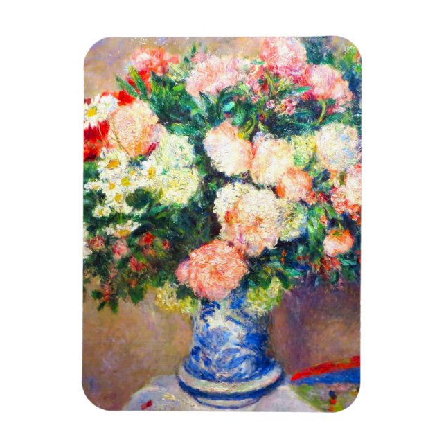 Chrysanthemums Bouquet och Japans Fläkt Magnet (Vertikal)