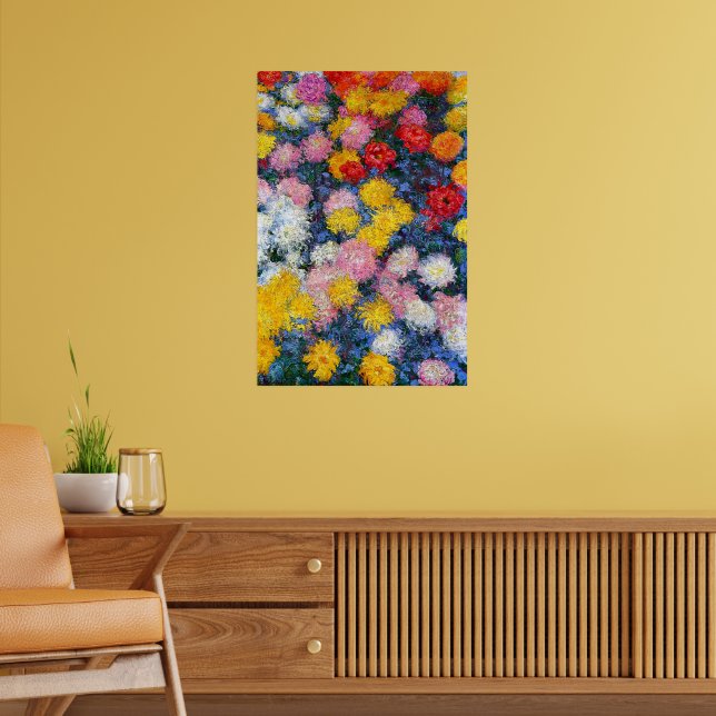 Chrysanthemums by Claude Monet Poster (Vardagsrum 2)