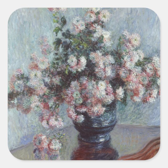 Chrysanthemums Fyrkantigt Klistermärke (Framsida)