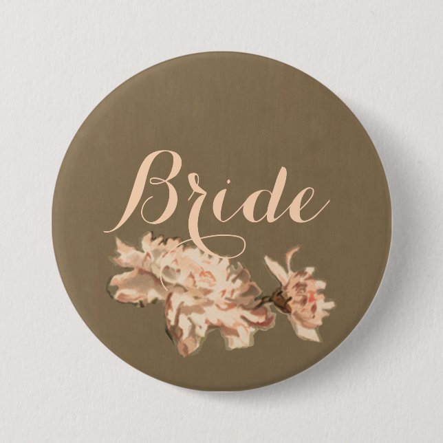 Chrysanthemums i Flaska Bride Button Knapp (Framsida)
