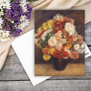 Chrysanthemums Renoir Bouquet Vykort
