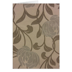 Chrysanthemums - Silver & Grått Hälsningskort
