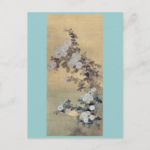 Chrysanthemums Ukiyoe Vykort