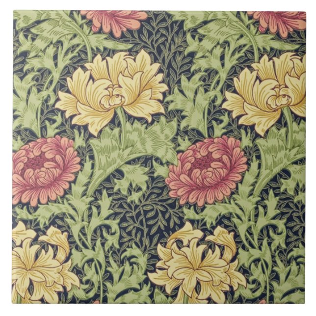 Chrysanthemumtapet William 1877 Morris Kakelplatta (Framsidan)