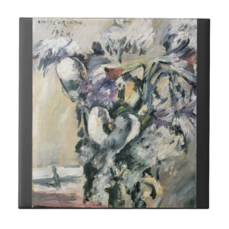 Chrysanthimums och Calla Lillies av Lovis Corinth Kakelplatta