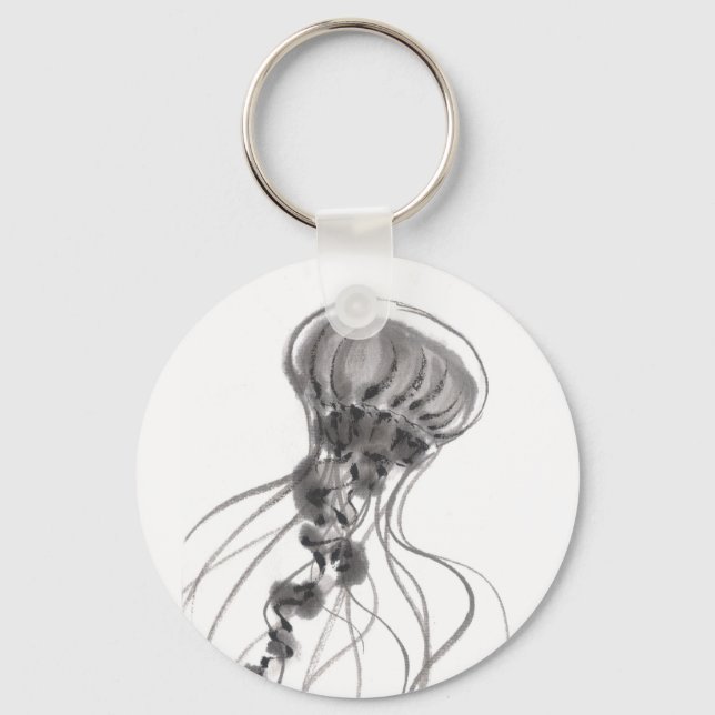 Chrysaora Jellyfish Keychain Nyckelring (Framsida)