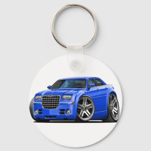 Chrysler 300 Blå Bil Nyckelring