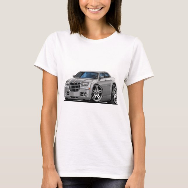 Chrysler 300 silverbil tee shirt (Framsida)