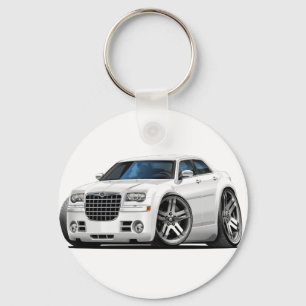 Chrysler 300 vitbil nyckelring