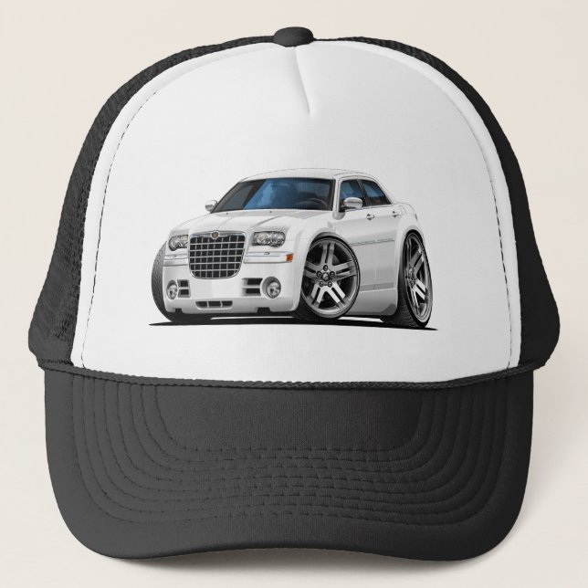 Chrysler 300 vitbil truckerkeps (Framsida)
