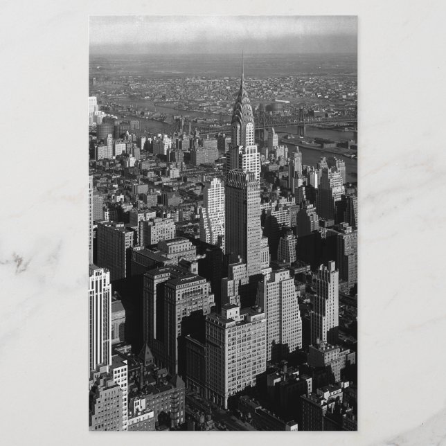 Chrysler Building New York Manhattan Brevpapper (Framsida)