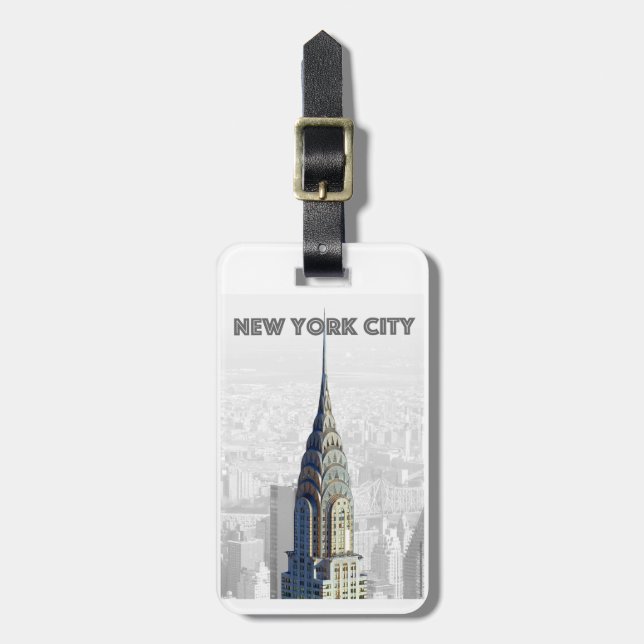 Chrysler Bygger New York City Bagagebricka (Vertikal Framsida)