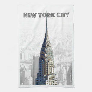 Chrysler Bygger New York City Kökshandduk