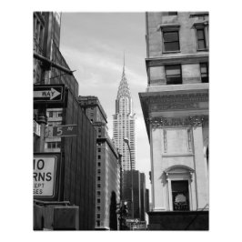 Chrysler Bygger PHOTO-utskrift B&W Fototryck