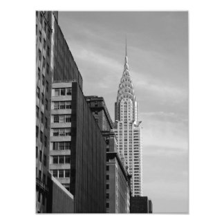 Chrysler Bygger PHOTO-utskrift B&W Fototryck