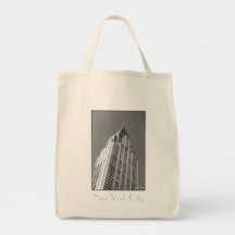 Chrysler Byggnad Canvas Livsmedel Tote
