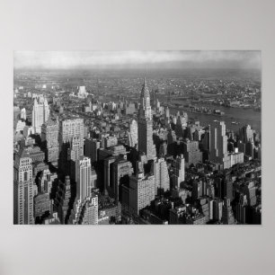 Chrysler byggnad - Manhattan horisont - 1932 Poster