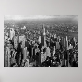 Chrysler Byggnad - Manhattan Skyline - 1932 Poster