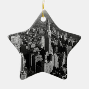 Chrysler Byggnad New York Manhattan Julgransprydnad Keramik