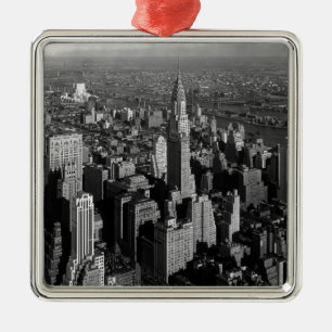 Chrysler Byggnad New York Manhattan Julgransprydnad Metall