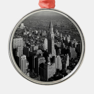 Chrysler Byggnad New York Manhattan Julgransprydnad Metall