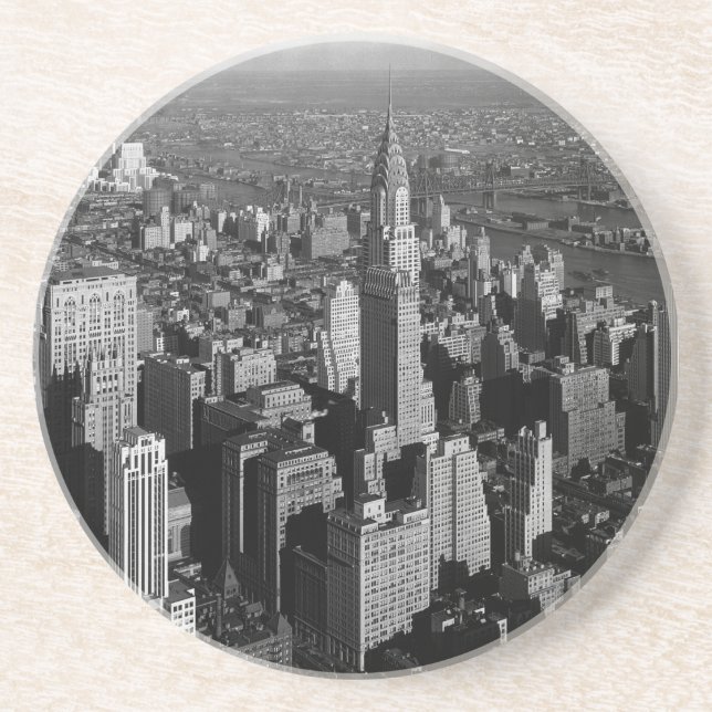 Chrysler Byggnad New York Manhattan Underlägg Sandsten (Framsidan)