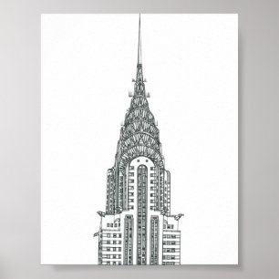 Chrysler byggnad poster