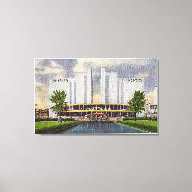 Chrysler Motors Exhibit, 1934 World's Fair Canvastryck (Framsida)