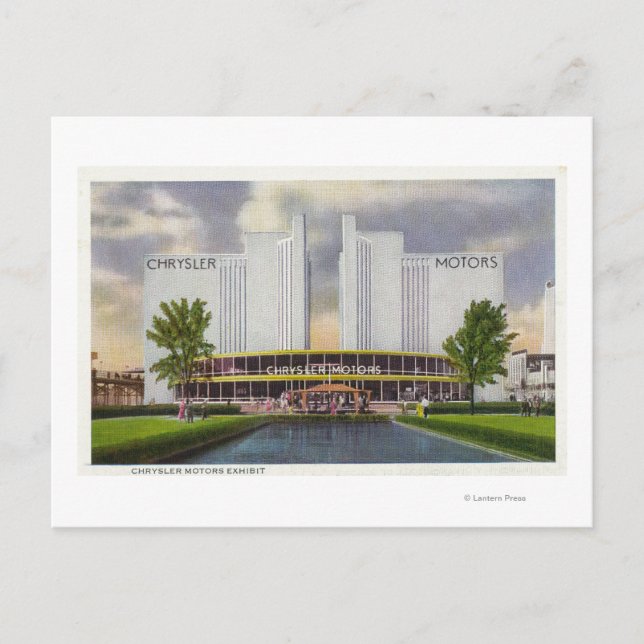 Chrysler Motors Exhibit, 1934 World's Fair Vykort (Framsida)