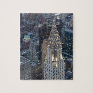 Chrysler som bygger New York City flyg- horisont Pussel