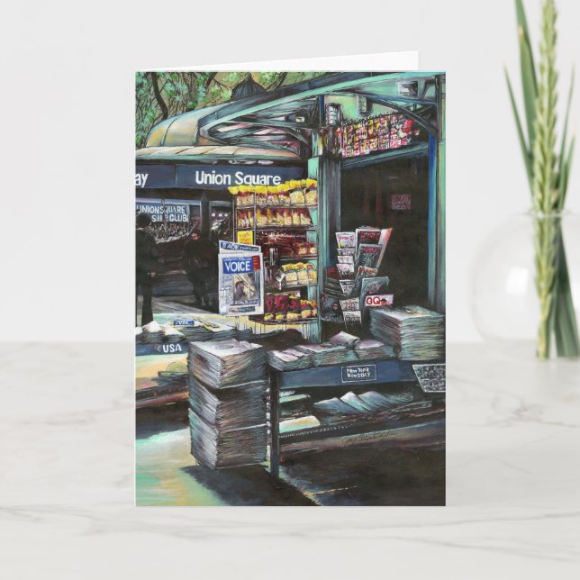 Chrysocolia Morgon, Union Square, New York City G Kort (Framsida)