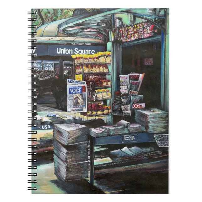Chrysocolia Morgon, Union Square, NYC Anteckningsbok Med Spiral (Framsidan)